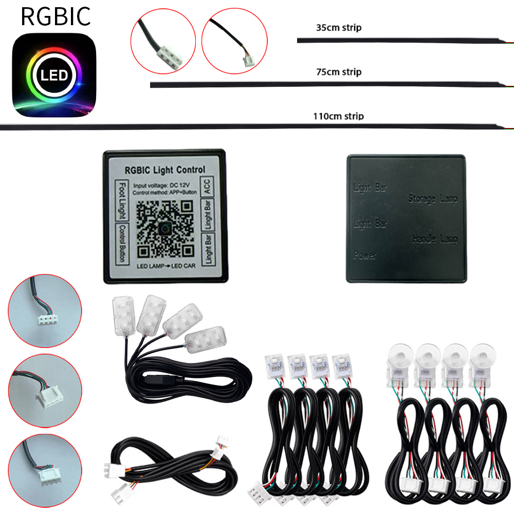 Led El Wire - كامل الألوان غاسل سيمفوني RGBIC المحيطة