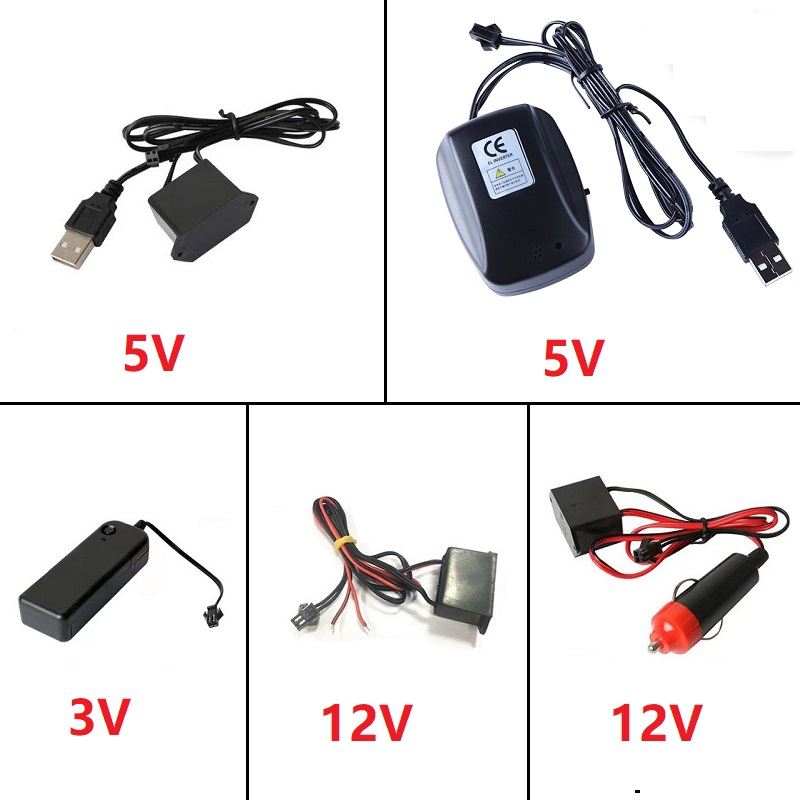 USB ولاعة السجائر محرك تحكم ،  - مراجعة Led El Wire وسعره