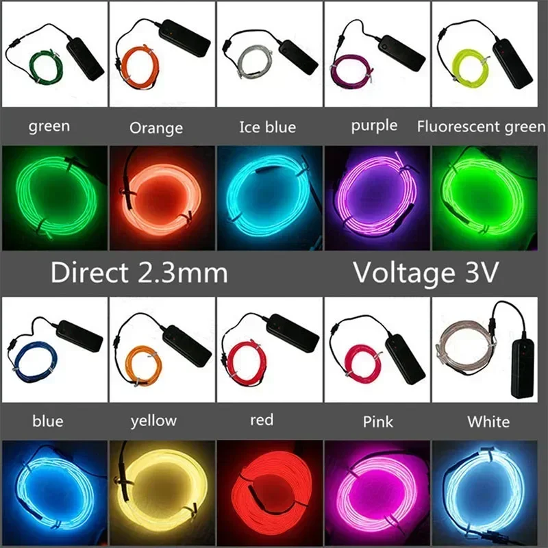1 متر/3 متر/5 متر مرنة ضوء الن - مراجعة Led El Wire وسعره