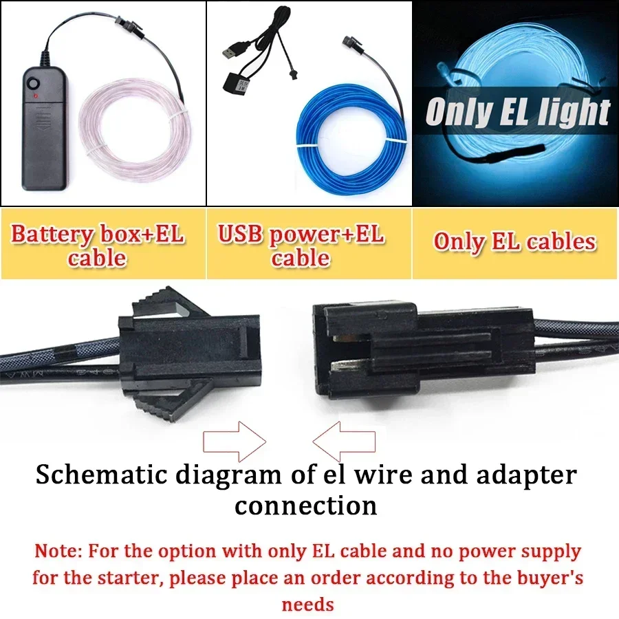 1 متر/3 متر/5 متر مرنة ضوء الن - مراجعة Led El Wire وسعره